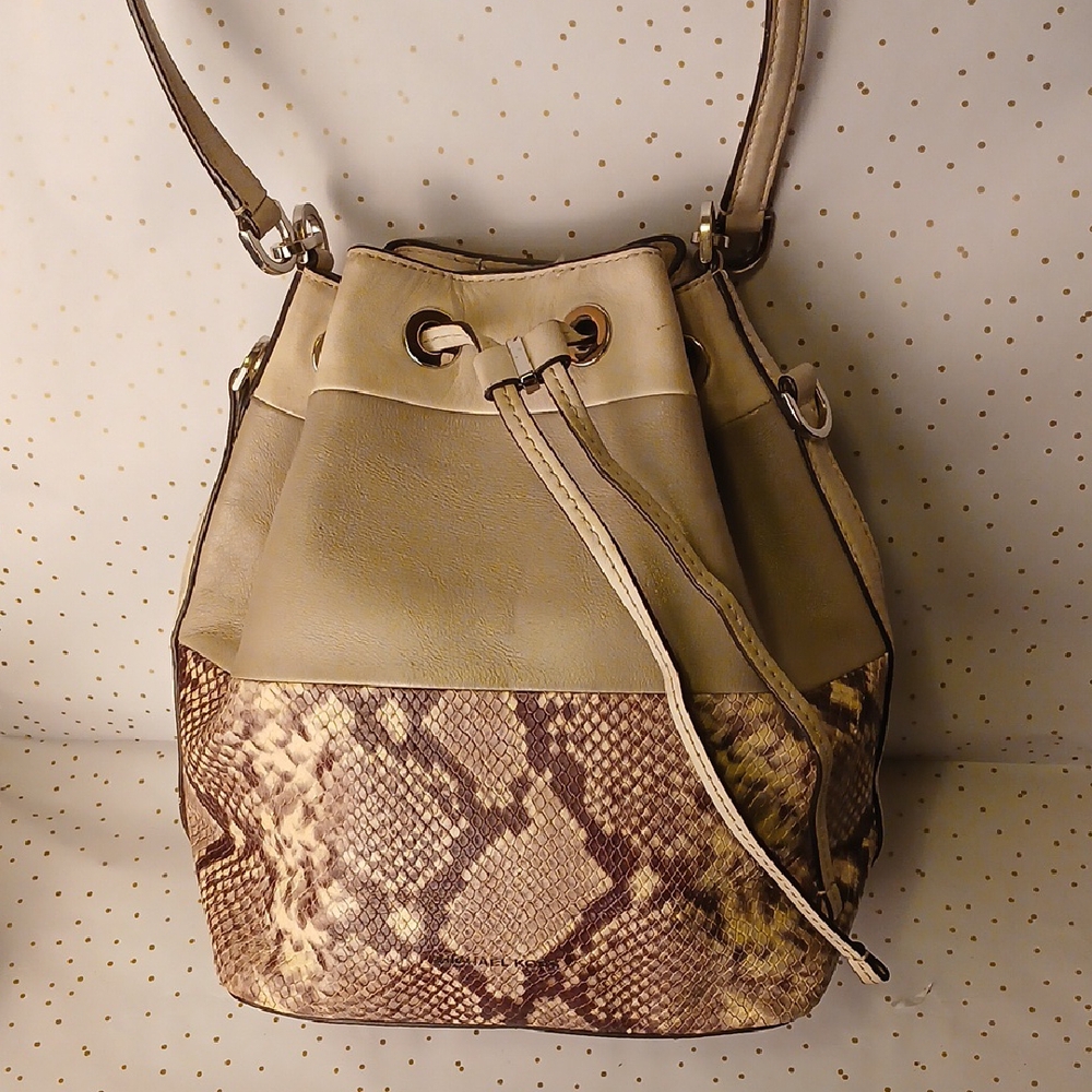 Stylish Tan and Brown Women's Bucket Bag